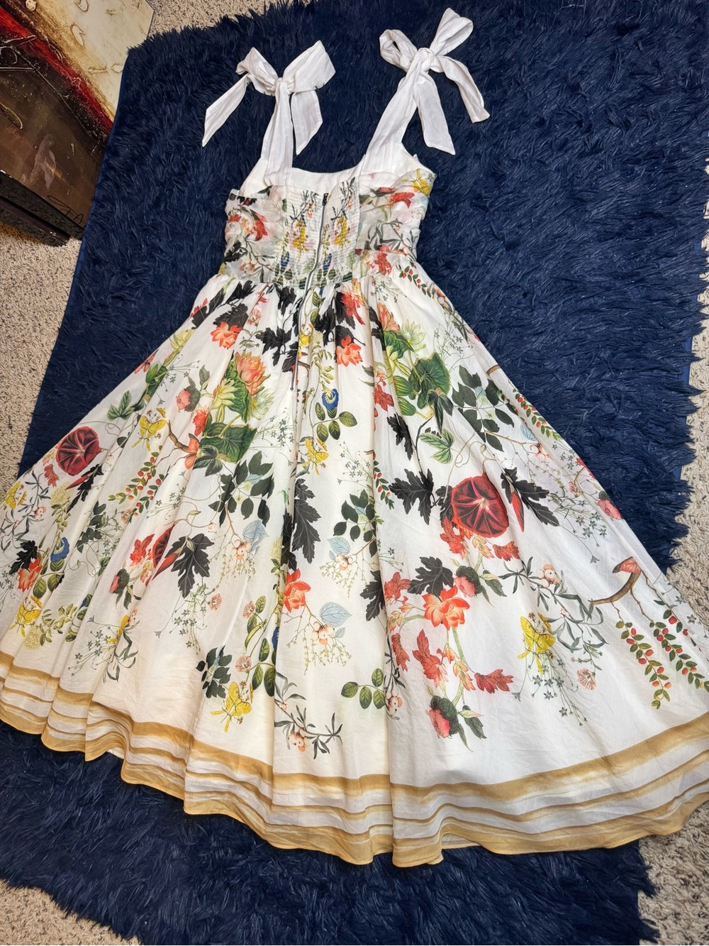 NWOT Alice + Olivia Haven Corset Flared Floral Print Midi Dress. Size 10/M - Picture 10 of 16